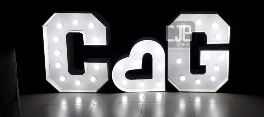 Letras Iluminadas para Casamento no Restaurante Marbeli em João Pessoa 2