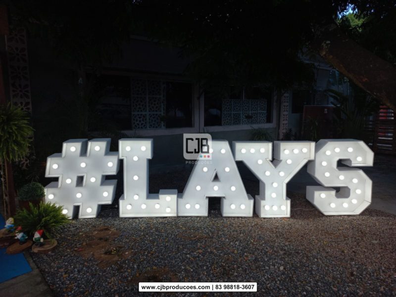 Letras Iluminadas para festa em João Pessoa | CJB Produções